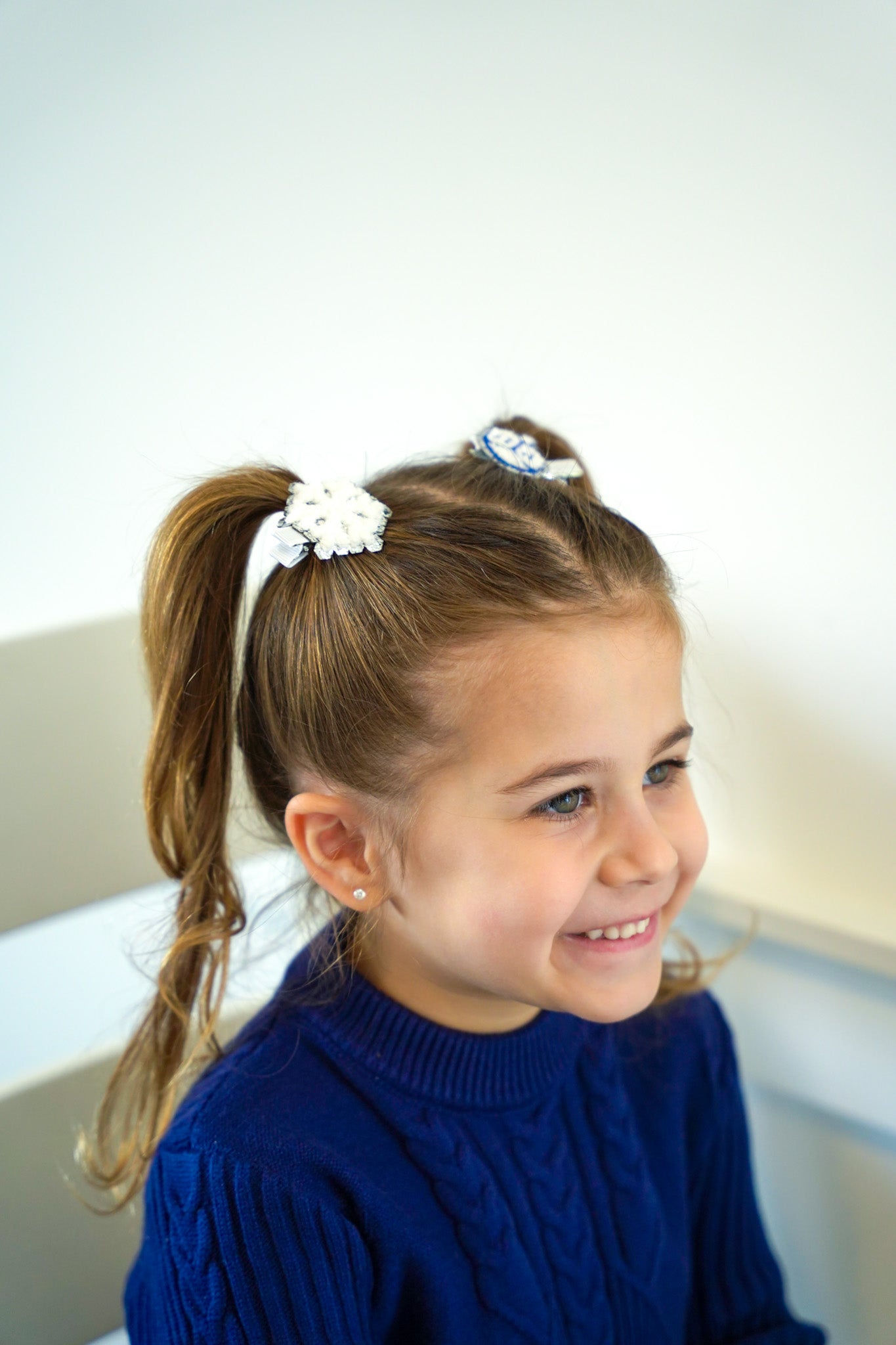 snowflake glitter clips