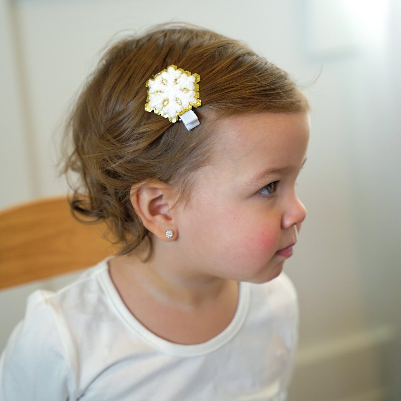 snowflake glitter clips
