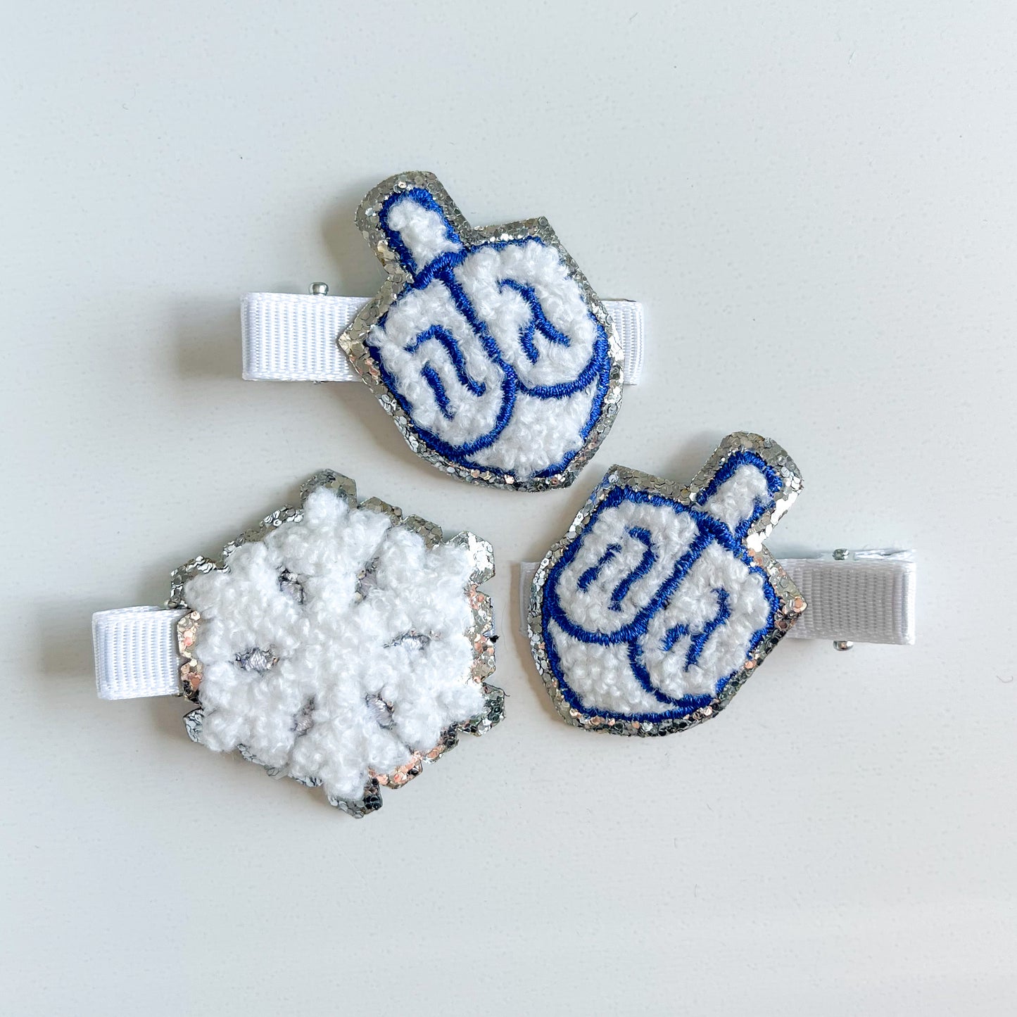 dreidel glitter clips