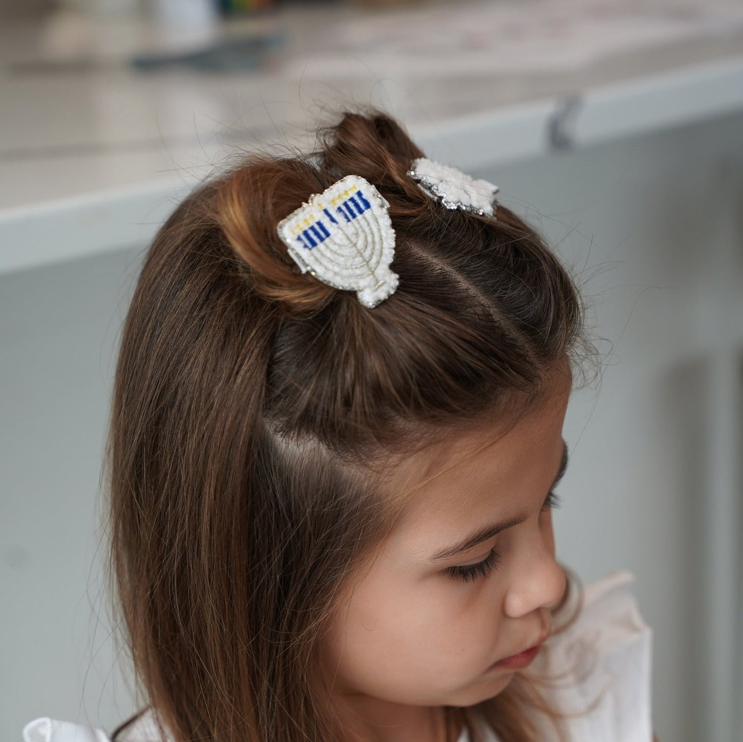 hanukkah glitter clips