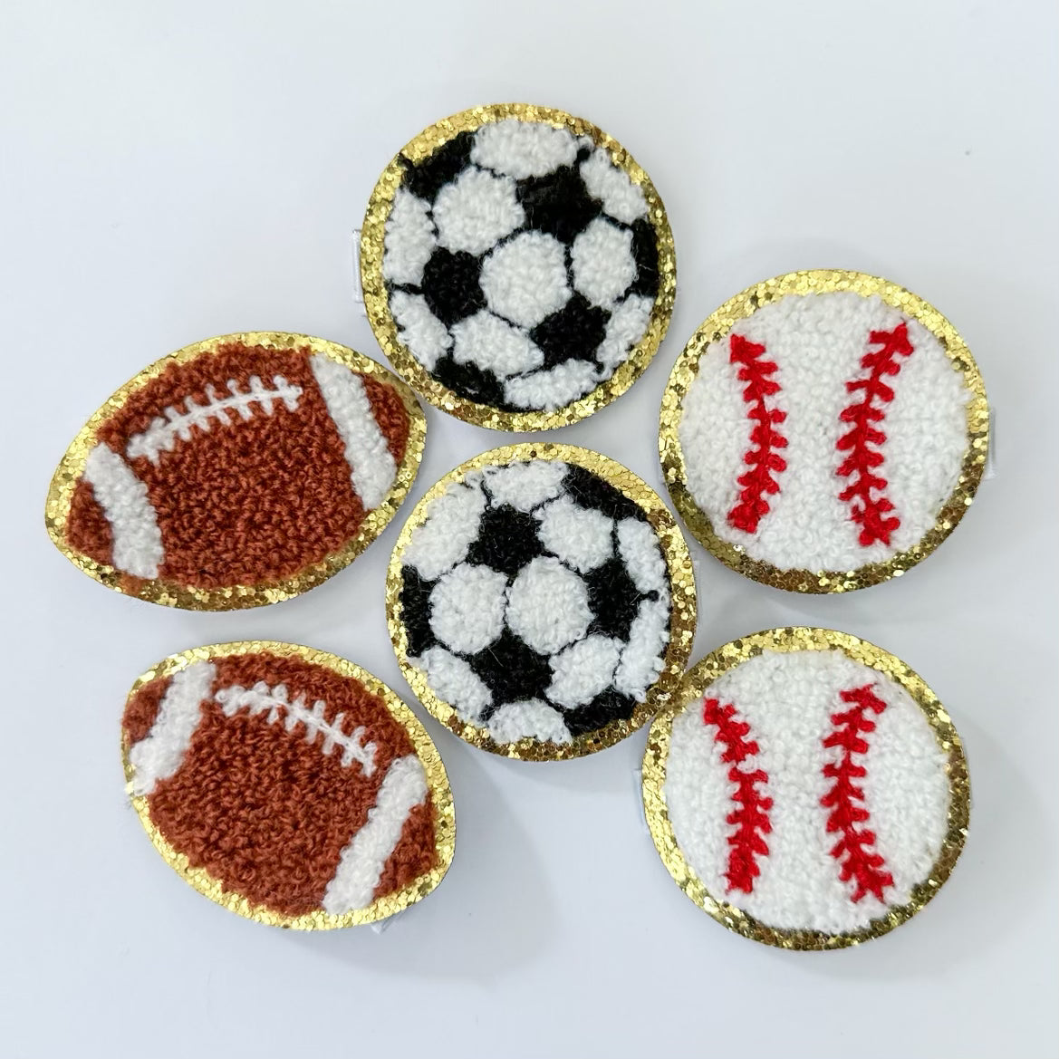 soccer glitter clips