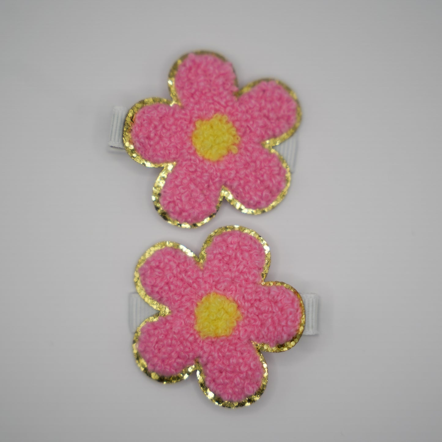 flower glitter clips