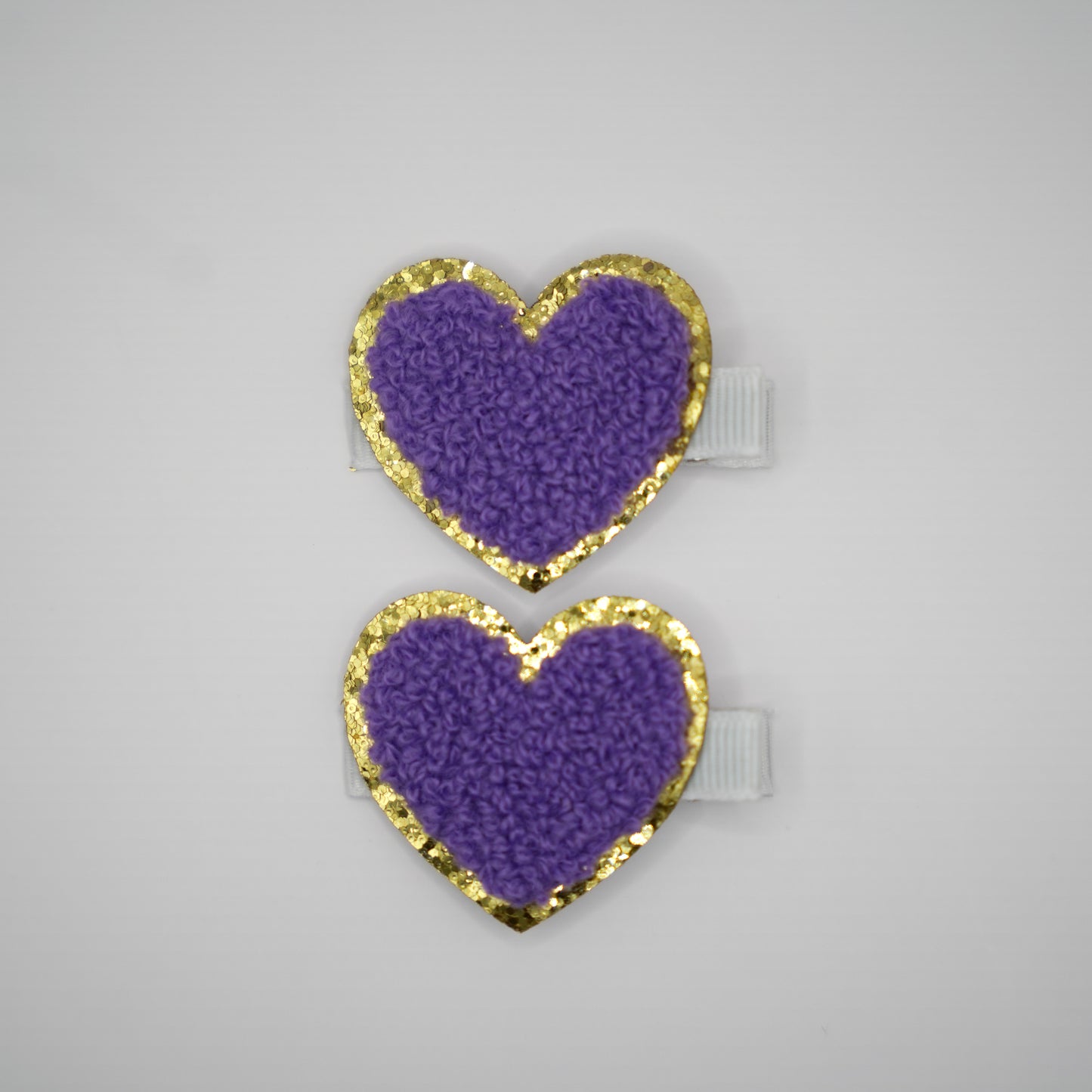 heart glitter clips