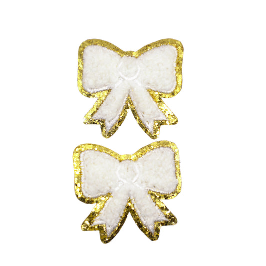 bow glitter clips