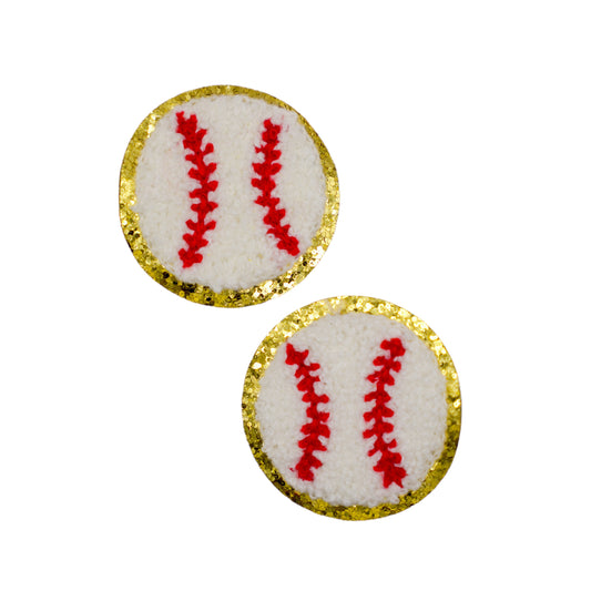 baseball glitter clips