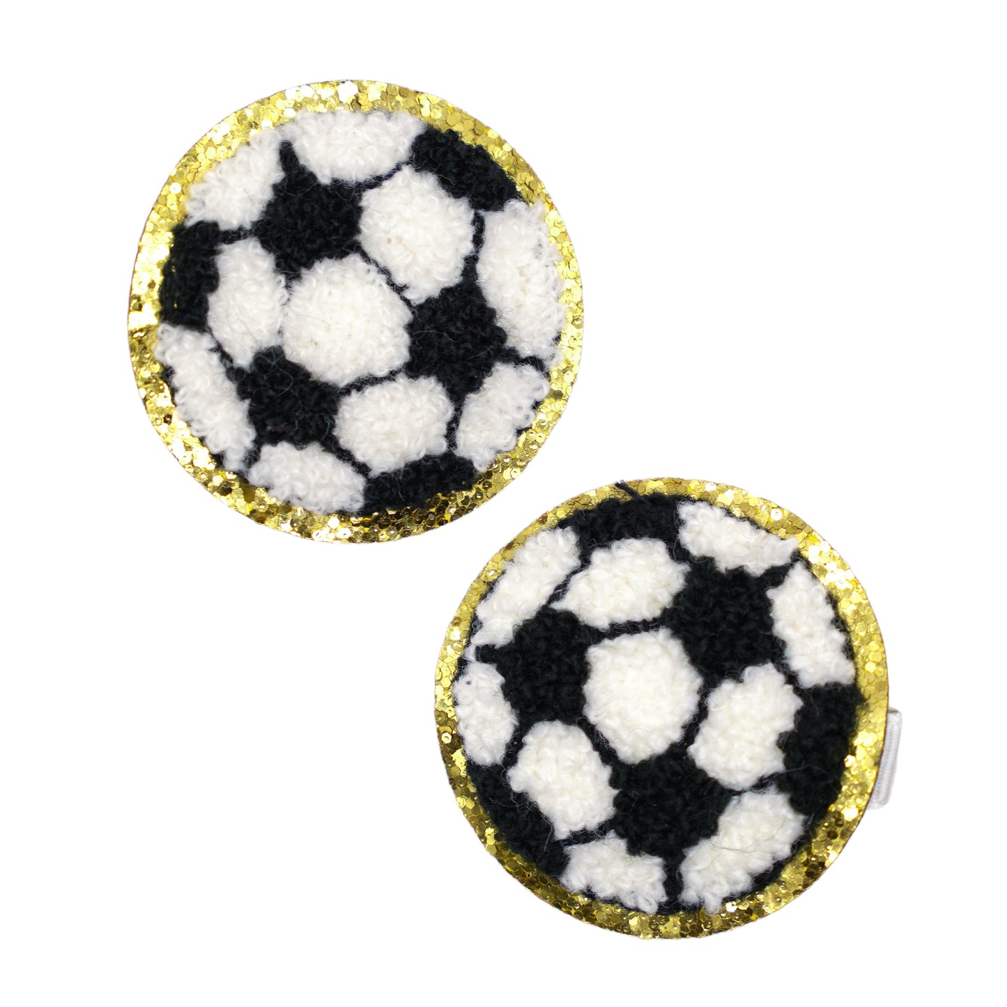 soccer glitter clips