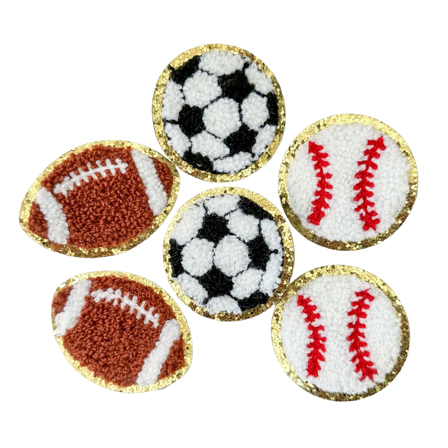 football glitter clips